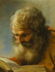 Een bebaarde apostel die leest, 1712
