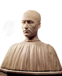 Buste van Philippe Strozzi (of Filippo) (1489-1538), Italiaanse condottiere en politicus. Marmeren sculptuur door Benedetto da Maiano (1442-1497) 15e eeuw Parijs, Louvre Museum.