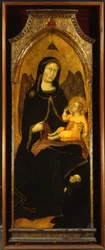 Madonna en Kind met schenker, paneel van het hoogaltaar van SS. Domenico e Giacomo, Bevagna, 1416