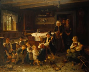 Kinderen Spelen in een Interieur, 1873