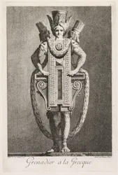 Mascarade à la Grecque: Grenadier à la Grecque (Plate 3)