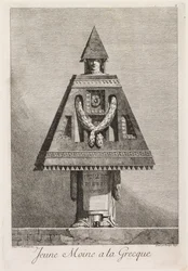 Mascarade à la Grecque: Jonge monnik à la Grecque Plaat 9, 1771