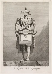 Mascarade à la Grecque: LEpoux à la Grecque Plaat 7, 1771