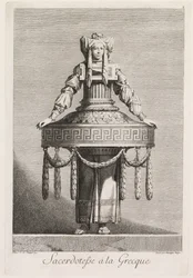 Mascarade à la Grecque: Sacerdotesse à la Grecque Plaat 8, 1771
