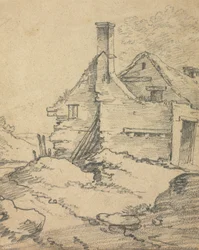 Huizen in een landschap