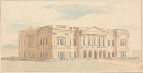 York House, Londen: Perspectiefweergave van de westelijke gevel