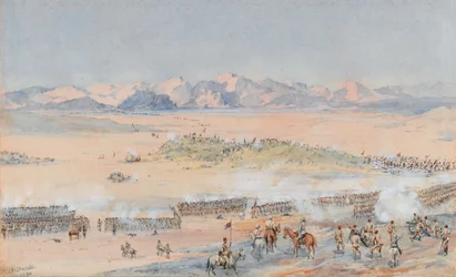 Vooruitgang van het 9e en 10e Soedanese Bataljon van het Egyptische leger in de Slag bij Toski, 3 augustus 1889