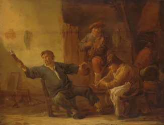 Interieur van een boerenhut