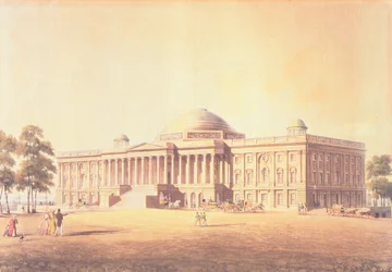 Capitool van de Verenigde Staten, gegraveerd door Thomas Sutherland, 1825