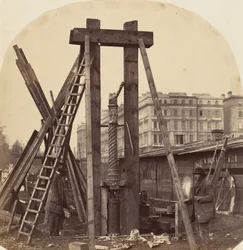 Bouw van de Internationale Tentoonstelling van 1862 in South Kensington,1862 (foto)