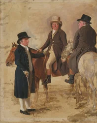 Drie Waardigen van de Turf bij Newmarket, ca.1804: John Hilton, Rechter van de Turf