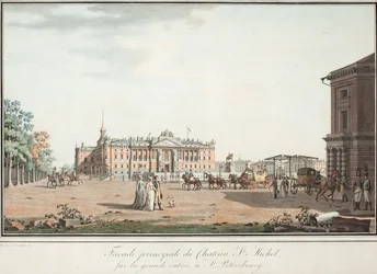 Uitzicht op het Michael Paleis in Sint-Petersburg