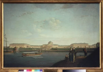 Het Tauridepaleis gezien vanaf de Neva