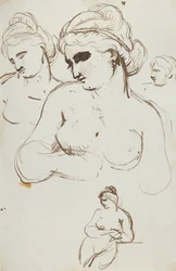 Studie van Naakte Vrouw