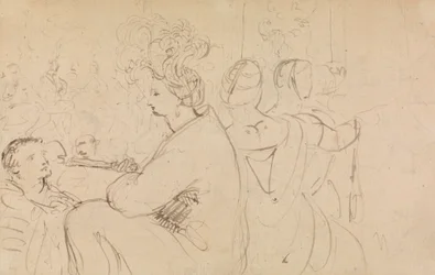 Studie van zittende figuren