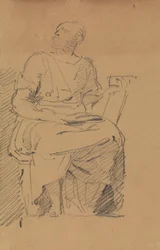 Studie van een Zittende Figuur