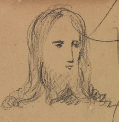 Studie van het gezicht van Jezus
