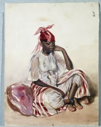 Negerin in kostuum