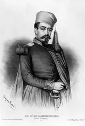 Portret van Louis Jucault de Lamoriciere (1806-1865), Franse generaal (tekening)