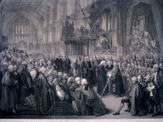 Inauguratie van Lord Mayor Nathaniel Newnham, Londen