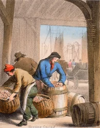 Haring roken, ca. 1845