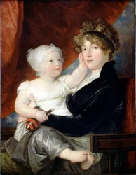 Mevrouw Benjamin West II met haar zoon Benjamin West III