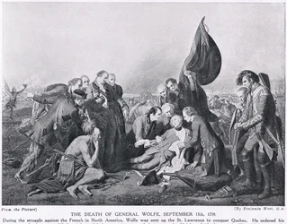 De Dood van Generaal Wolfe, 13 september 1759, illustratie uit 