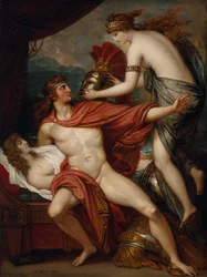 Thetis brengt Achilles de wapenrusting