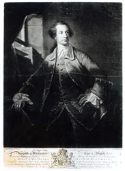 Portret van Charles Watson-Wentworth, tweede Markies van Rockingham (1730-82), gegraveerd door Richard Houston