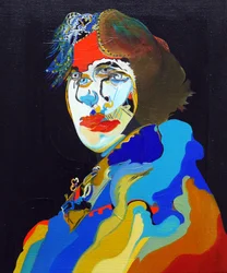 50 grote schrijvers uit de geschiedenis: Oscar Wilde, 2015 (olieverf en acrylverf op doek)