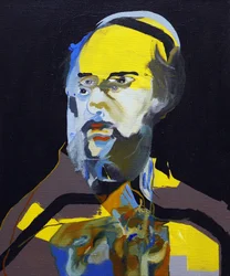50 grote schrijvers uit de geschiedenis : Paul Verlaine, 2015 (olieverf en acryl op doek)
