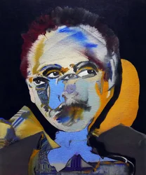50 grote schrijvers uit de geschiedenis : Tennessee Williams, 2015 (olieverf en acryl op doek)