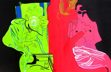 Einde van de reis, Palm Springs, 2003 (olieverf op doek)