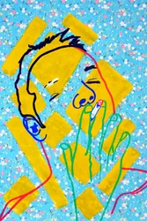 Passager 19, 2020 (acryl op gezeefdrukt Japans papier)