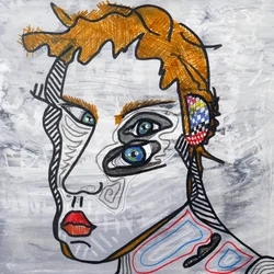 Surautoportrait sacrifié, 2014 (acryl op doek)