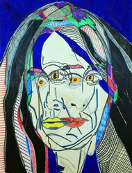 Surportret : Fanie Demeule, 2019 (olieverf en acryl op houtpaneel)