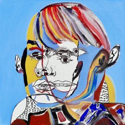 Surportret : Jeanne Moreau, 2019 (olieverf op doek)