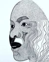 Surportret: Lorrie Jean-Louis, 2021 (acryl op papier)