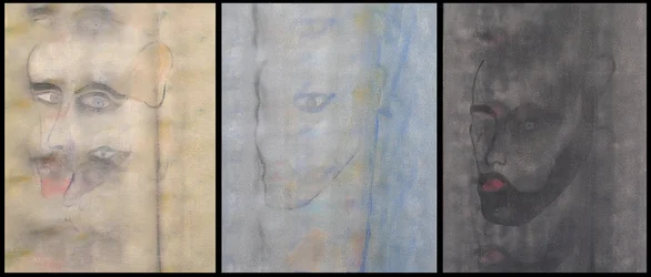 Drievoudig autoportret, 2000 (olieverf op 3 naast elkaar geplaatste doeken)