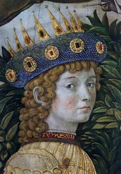 Caspar, vermeend portret van Lorenzo il Magnifico, detail van Processie van de Wijzen