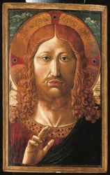 Christus Zegen (tempera, olieverf  goud op paneel)