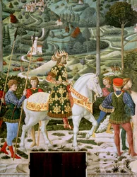Johannes VII Palaeologus (1391-1448), Oost-Romeins keizer, als een van de drie koningen, (detail)