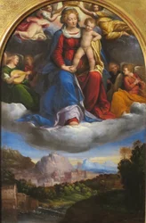 Madonna en kind in glorie