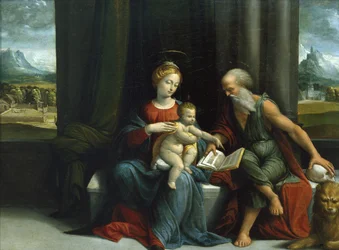 Madonna en Kind en St. Jerome, ca. 1530s