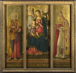 Maagd en Kind met heiligen Petrus en Nicolaas