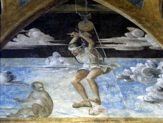 Fresco door Butinone en B. Zanale in de Kerk van S. Pietro in Gessate, Milaan