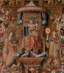 Geloof (La Fe). Eerste wandtapijt in de serie. Ca 1550.