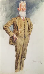 Portret van George Bernard Shaw, ca. 1925