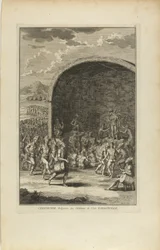 Religieuze ceremonie voor de bewoners van Isle Espagnole