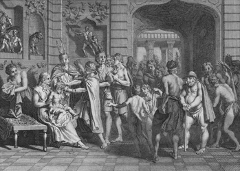 On Coupe les Cheveux, et on donne un Nom aux Fils de LYncas, 1723